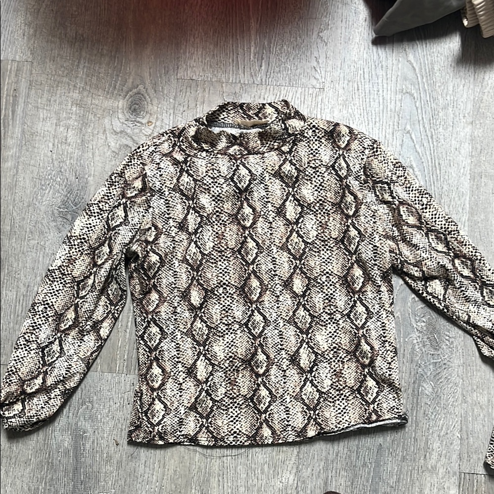 Snakeskin Print Women's Top